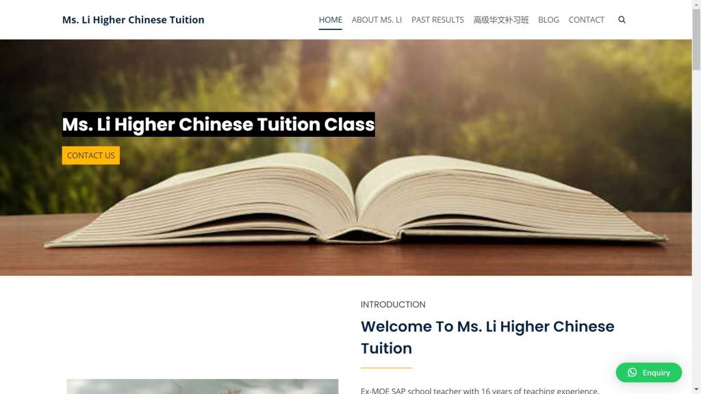 Ms. Li Higher Chinese Tuition